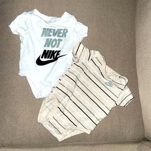 (2) Nike Onesies Size 3 Months